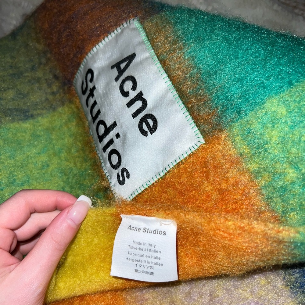 Acne Studios Multicolor Plaid Scarf - Picture 4 of 5